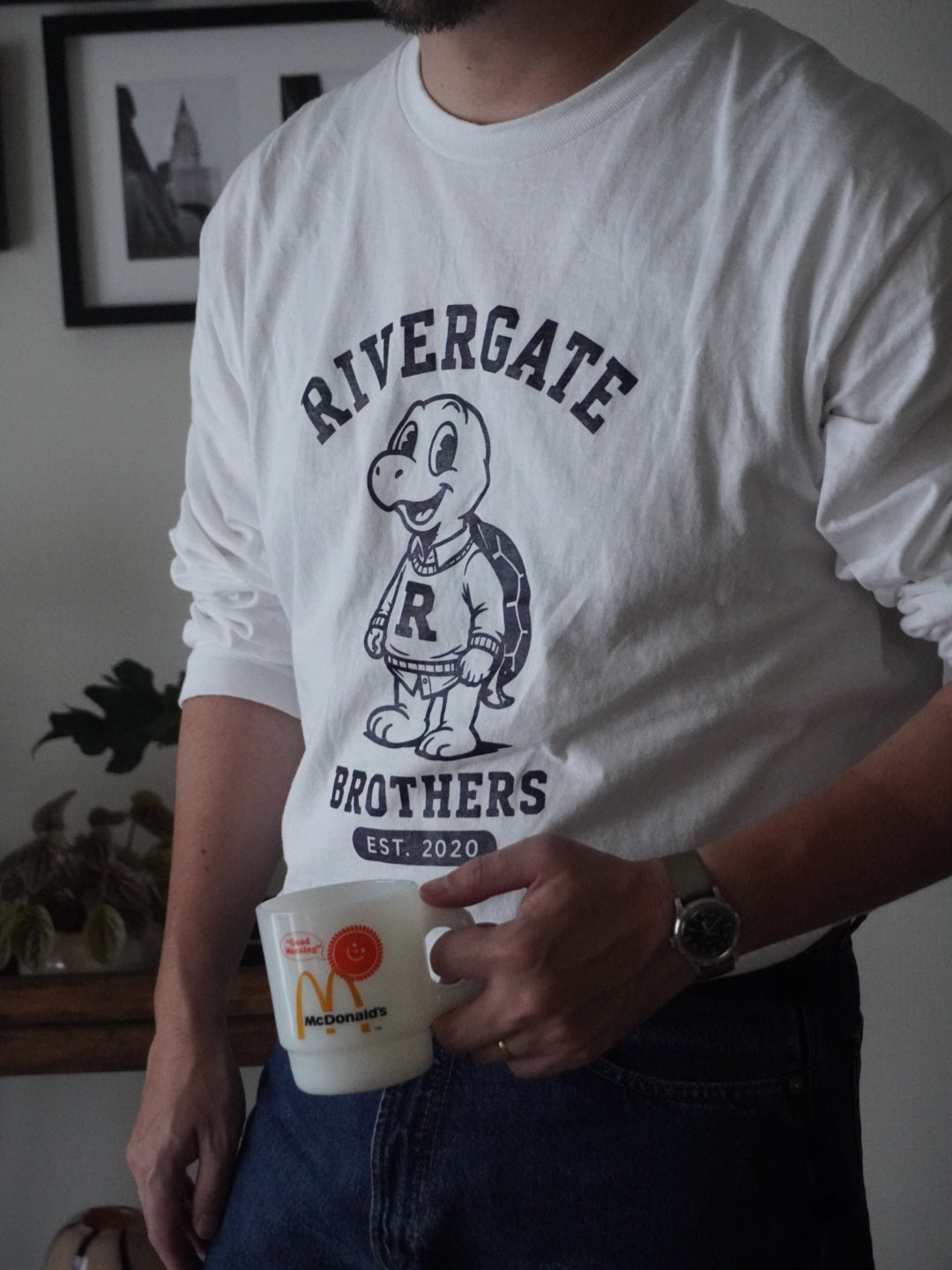 RIVERGATE BROTHERS Long-sleeved TEE (WHITE)