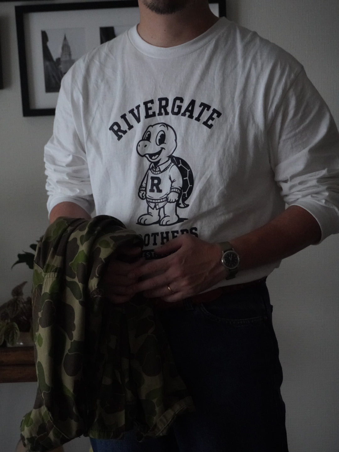 RIVERGATE BROTHERS Long-sleeved TEE (WHITE)
