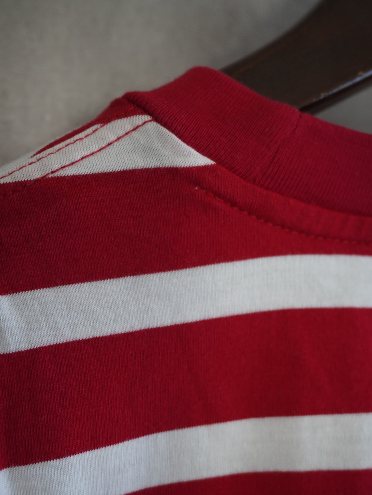 Supima Cotton Border T-shirt(Red × White)