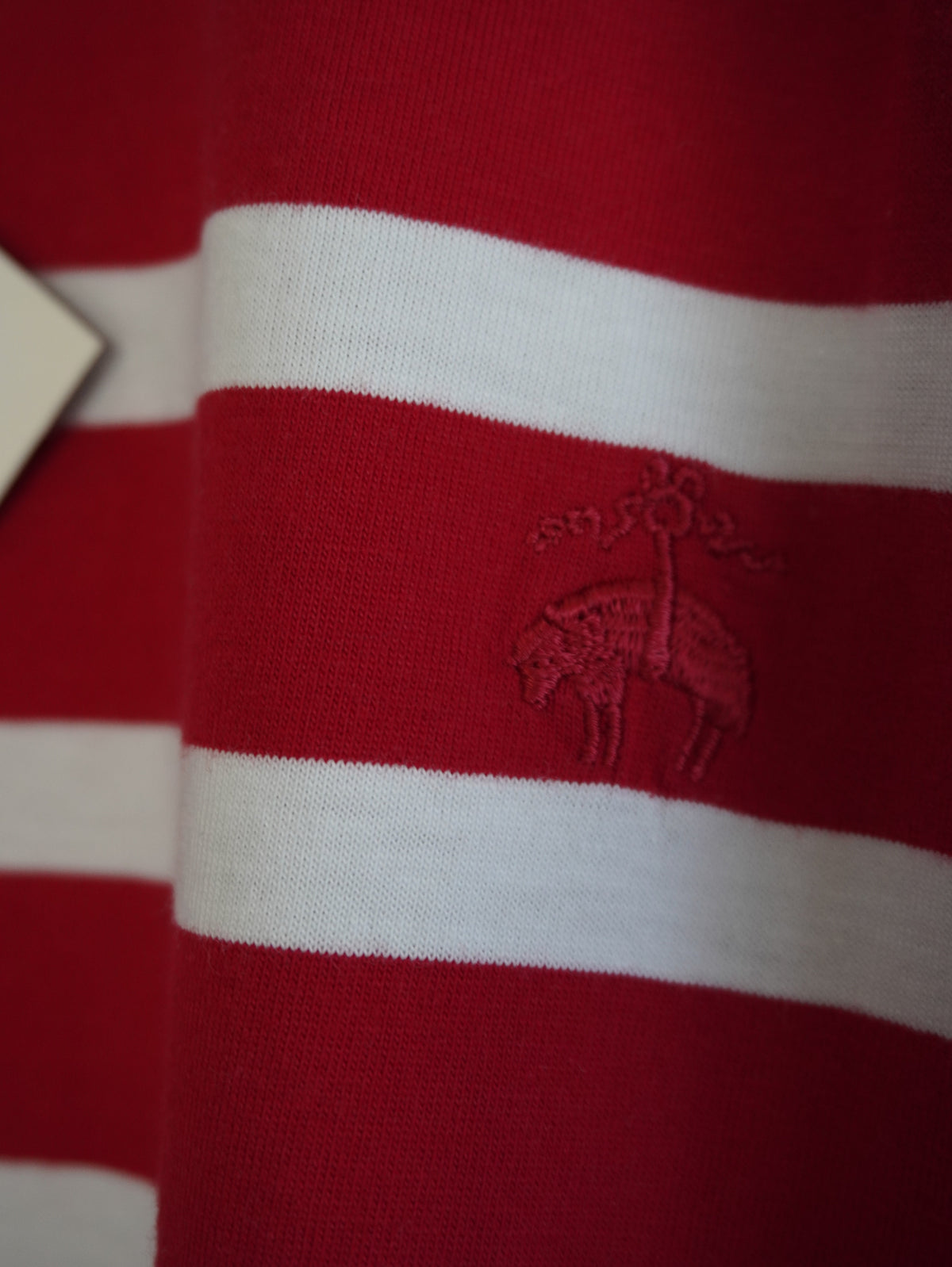 Supima Cotton Border T-shirt(Red × White)