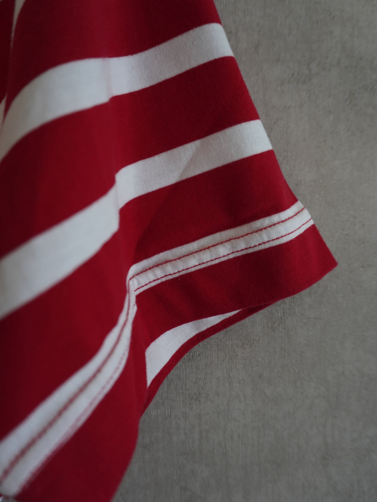 Supima Cotton Border T-shirt(Red × White)