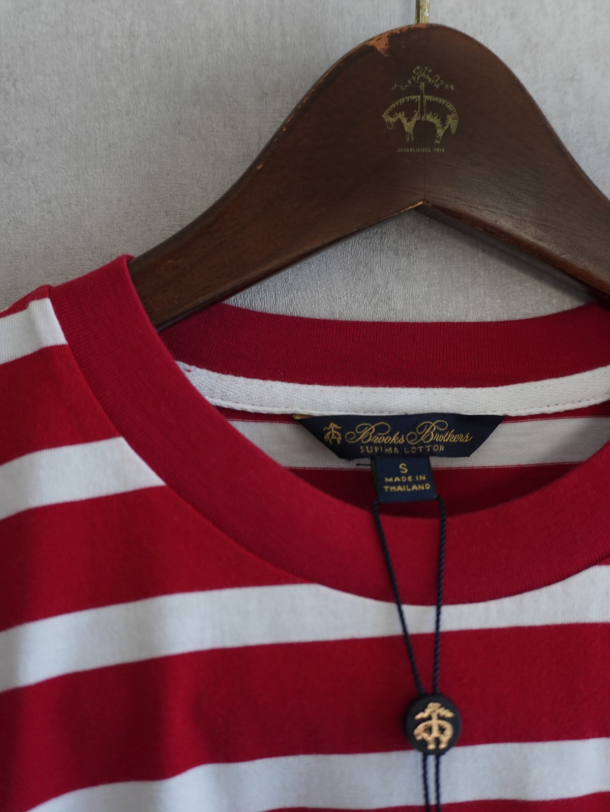 Supima Cotton Border T-shirt(Red × White)