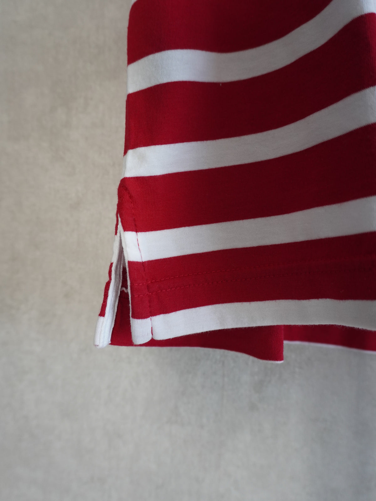 Supima Cotton Border T-shirt(Red × White)