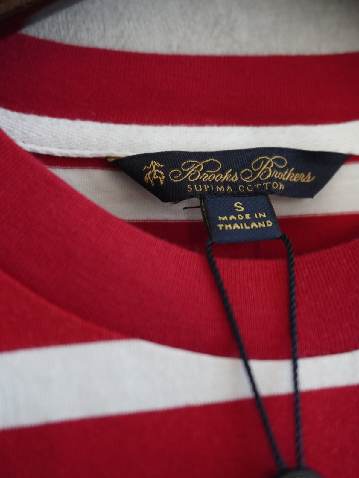 Supima Cotton Border T-shirt(Red × White)