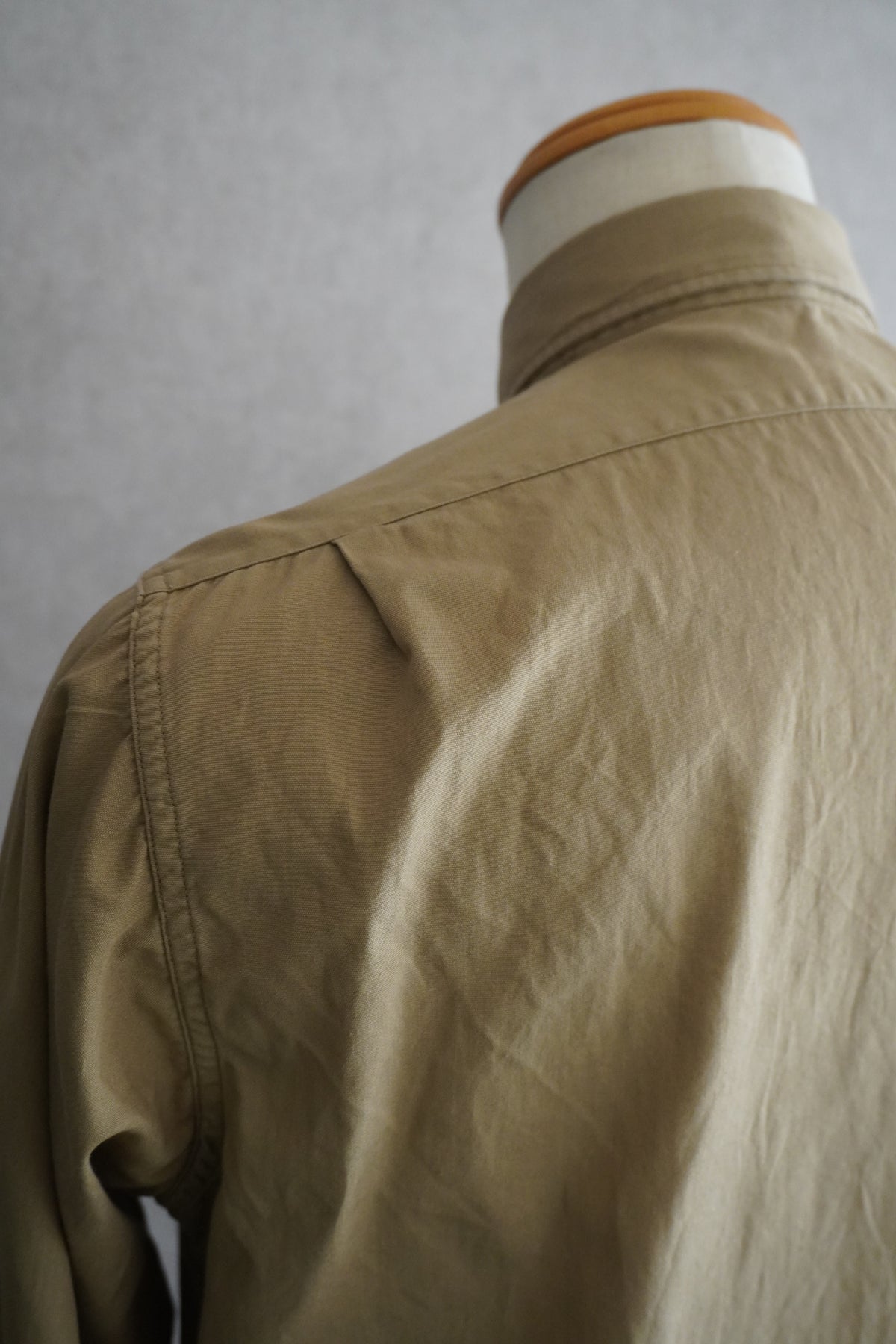 50s U.S.ARMY Cotton Poplin Stand Up Collar Shirt