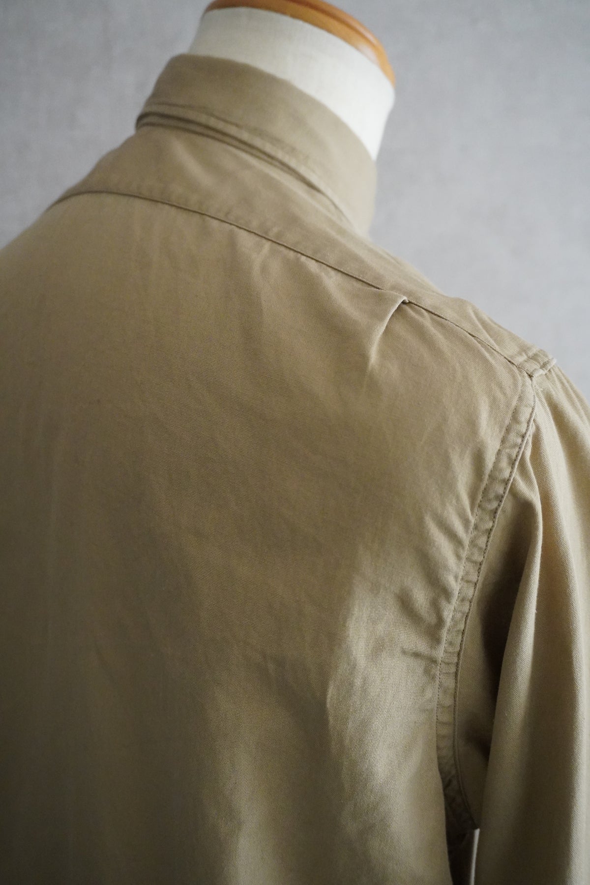 50s U.S.ARMY Cotton Poplin Stand Up Collar Shirt
