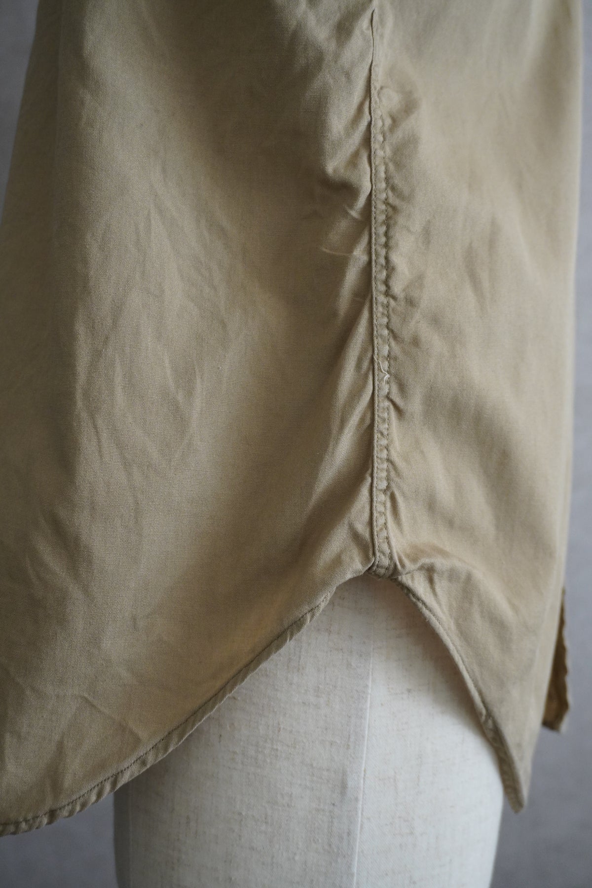 50s U.S.ARMY Cotton Poplin Stand Up Collar Shirt