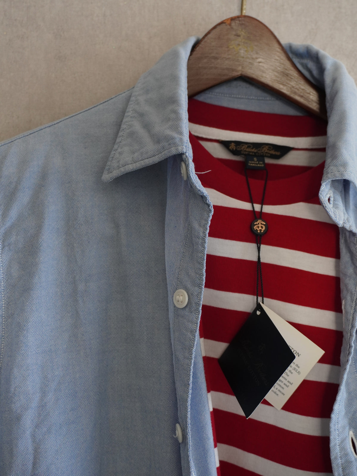 Supima Cotton Border T-shirt(Red × White)