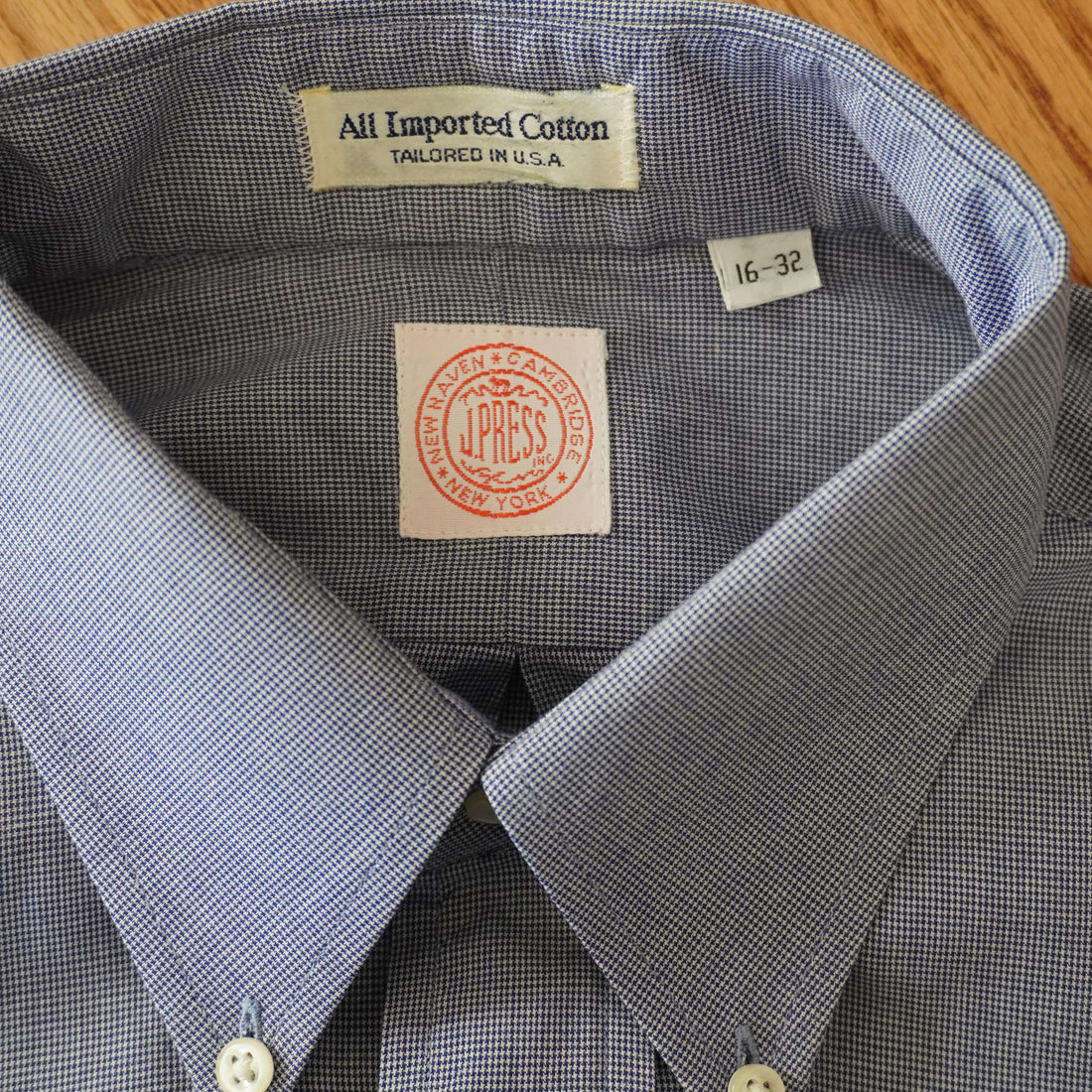 J.PRESS  Blue Check Shirt