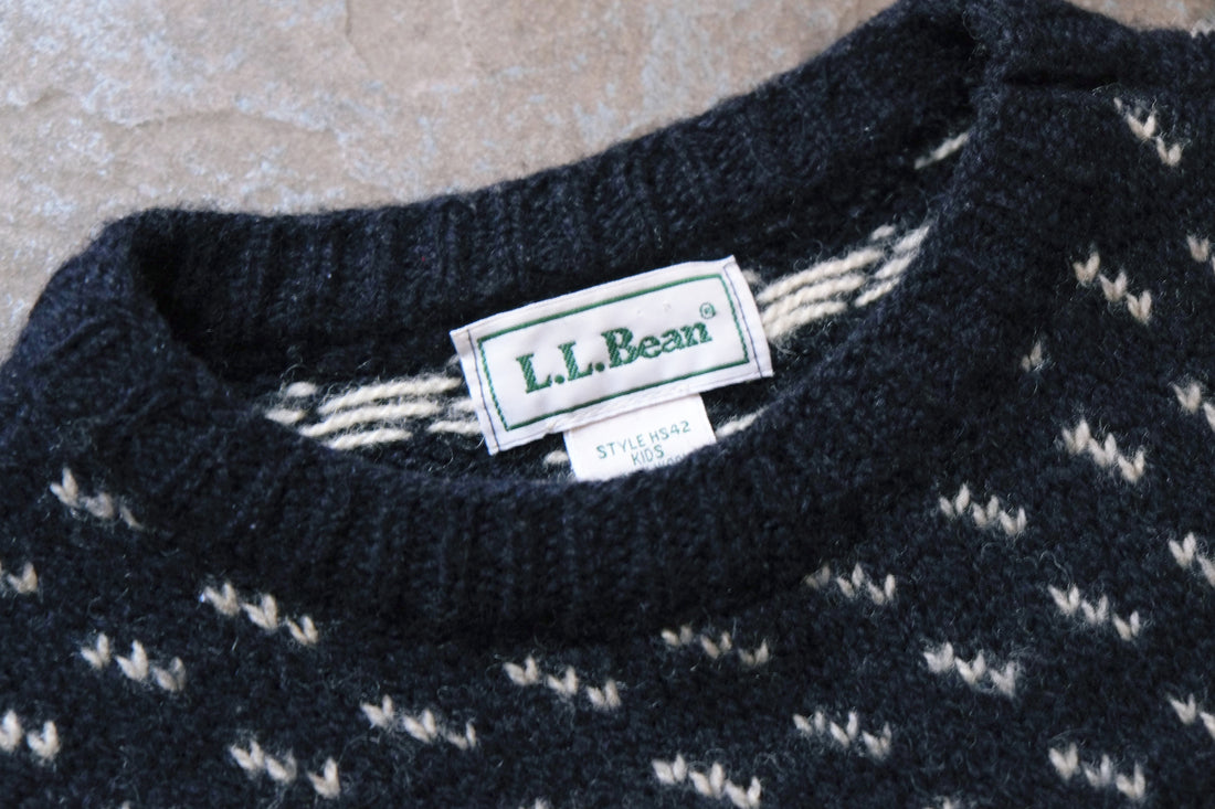 ～ 90s L.L.BEAN Birdseye Crew Neck Sweater ～