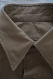 1950s U.S.ARMY Cotton Poplin Stand Up Collar Shirt
