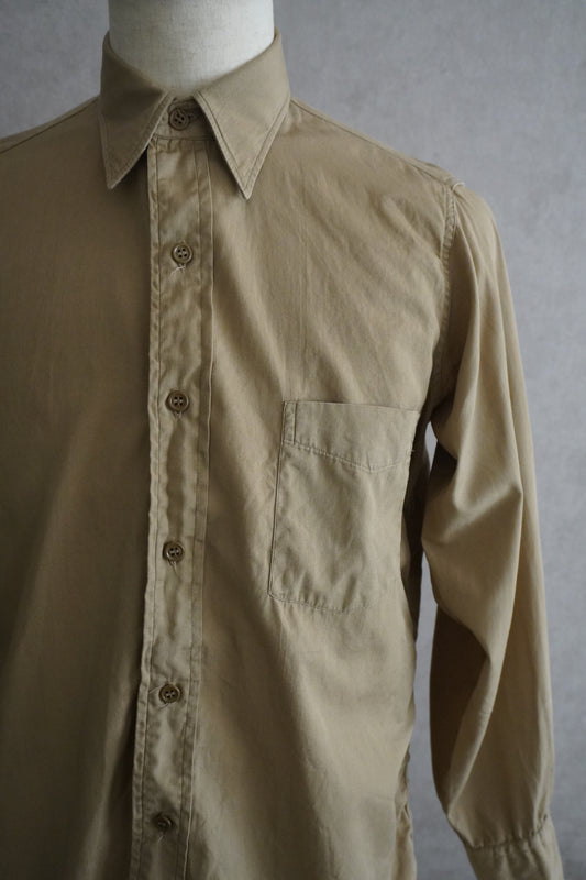 50s U.S.ARMY Cotton Poplin Stand Up Collar Shirt
