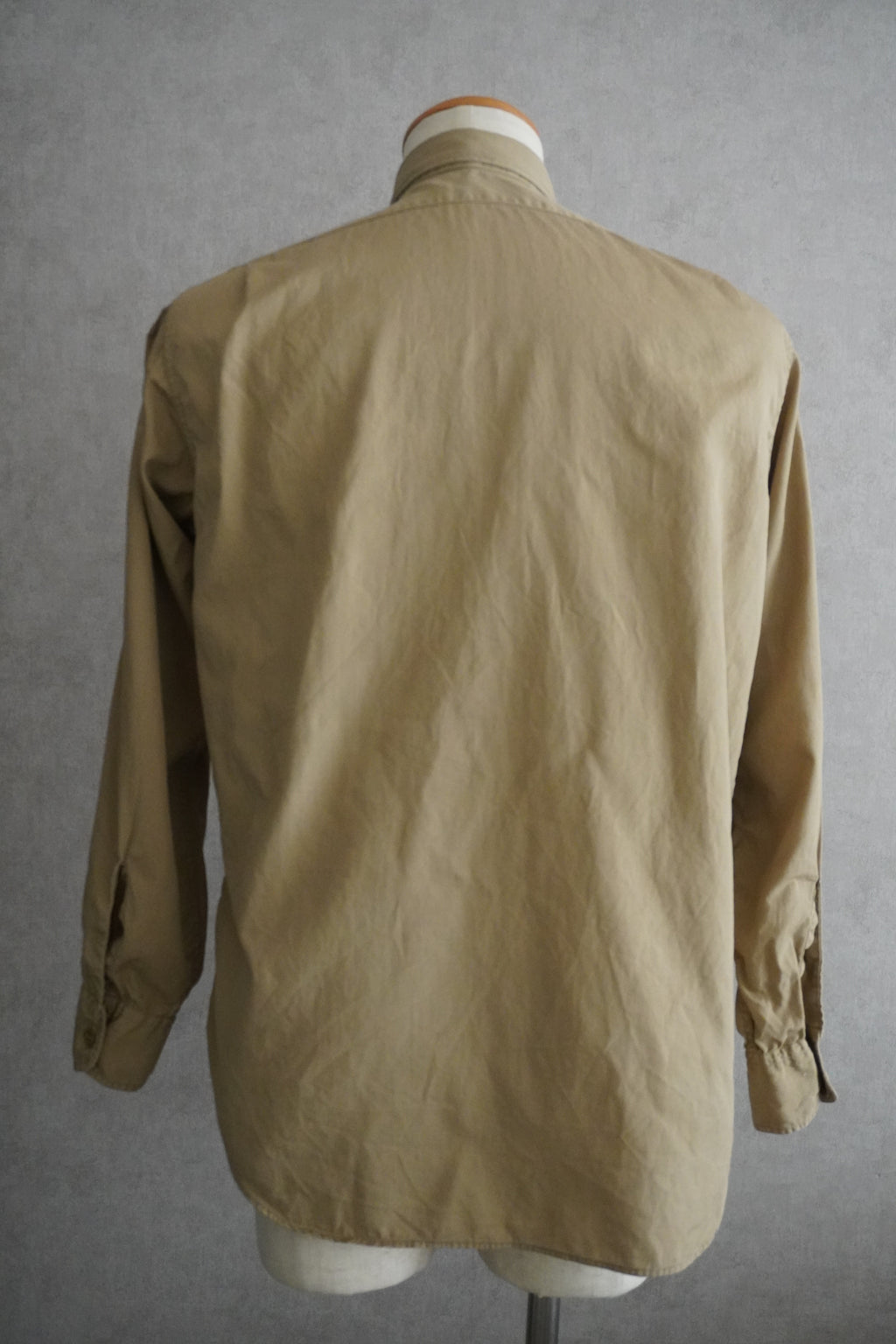 1950s U.S.ARMY Cotton Poplin Stand Up Collar Shirt