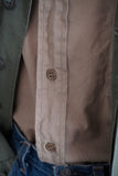 1950s U.S.ARMY Cotton Poplin Stand Up Collar Shirt