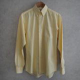 YELLOW WHITE BUTCHER STRIPE BROADCLOTH DRESS SHIRT