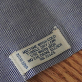 90s BLUE CHECK BROADCLOTH DRESS SHIRT